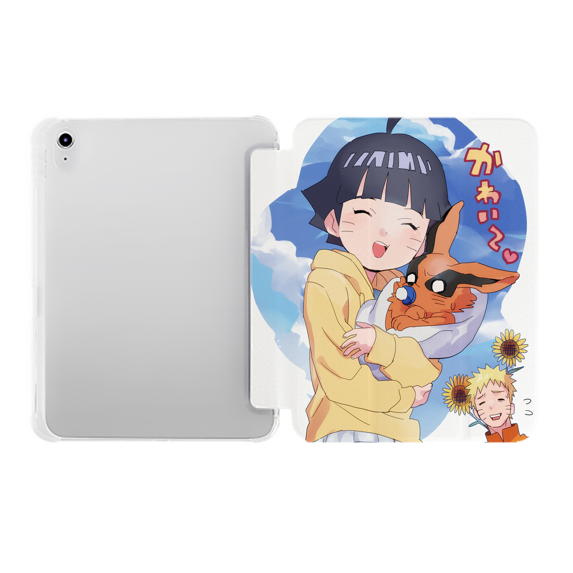 （画像用） NARUTO -ナルト- NARUTO -ナルト- 疾風伝 IPad ケース ペン収納付き 三つ折りスタンド PUレザー×シリコン 対応機種9.5/10.5/10.9インチ